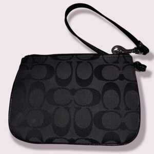 Vintage Coach Signature C Black Wristlet